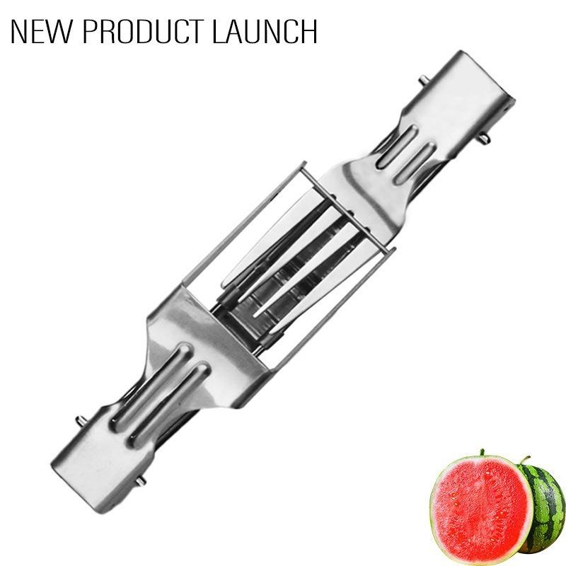New Dual-purpose Watermelon Cutter,Stainless Steel Watermelon Fruit Fork Fruit Slicer, Household Convenient Cutting Tool Gadgets