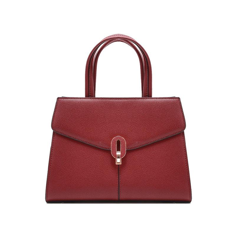 

Handbag Leather shoulder bag New women s commuter bag Large capacity messenger bag Envelope bag бордовый