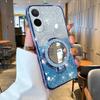 For Xiaomi Poco C81 Pro Case with Makeup Mirror Holder Stand Luxury Shiny Gradient Plating Glitter Slim for Xiaomi Poco C81 Pro Back Cover
