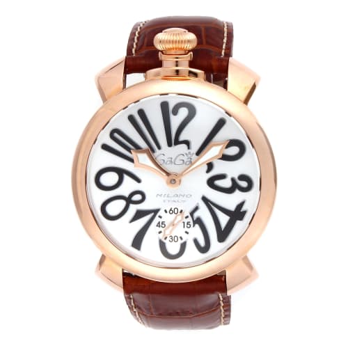 

GaGa Milano Outlet MANUALE 48MM Men s Watch (No Original Box) with Silver Dial, Manual Winding, Water Resistant for Daily Use, 5011.06S-BRW-NEW