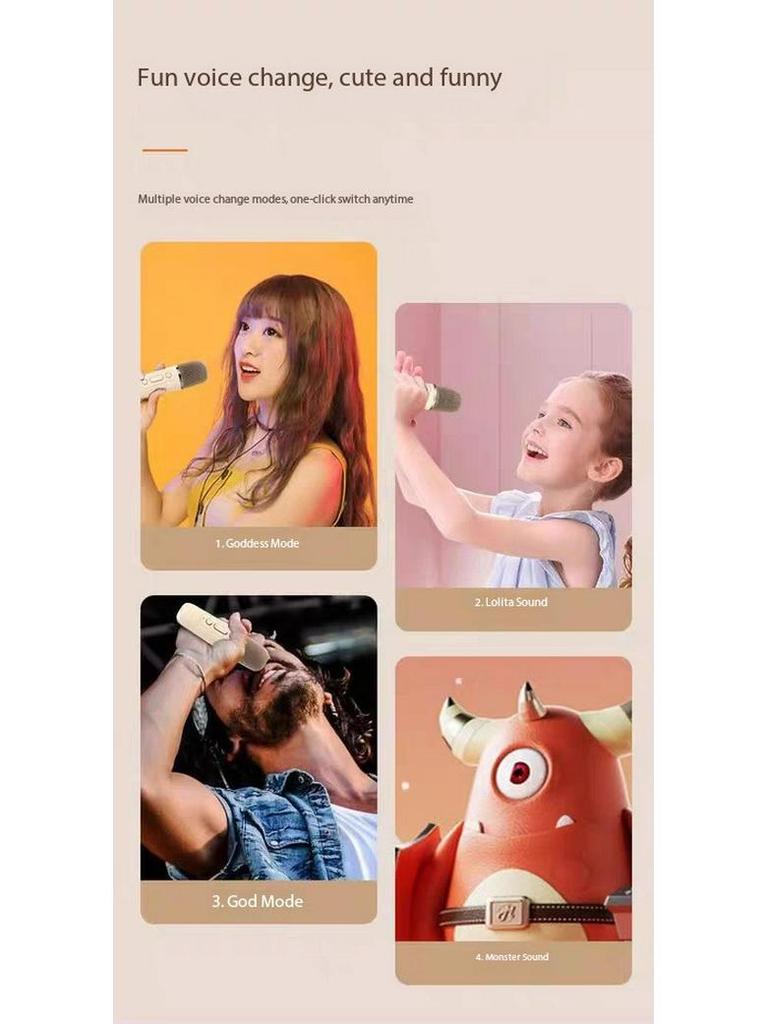K12 Portable All-in-One Karaoke Bluetooth Speaker with Wireless Microphone