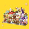 Fairy Tale City Street View Small Block Egypt Archaeology Myth Magic Pirate Mushroom House Amusement Park Construction Brick Toys