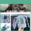 Omg Newjeans Hanni Danielle Round Top Baseball Cap With Rabbit Ears For Summer