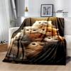 3D Cute Cat Printed Blanket Flannel Warm Blankets Soft and Comfortable Blanket Bed Linings Cubre Cama Birthday Gift