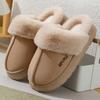 Cotton Slippers with Thick Soles for Women's Winter Home Use, Spring and Autumn Indoor Anti Slip Warm Home Shoes