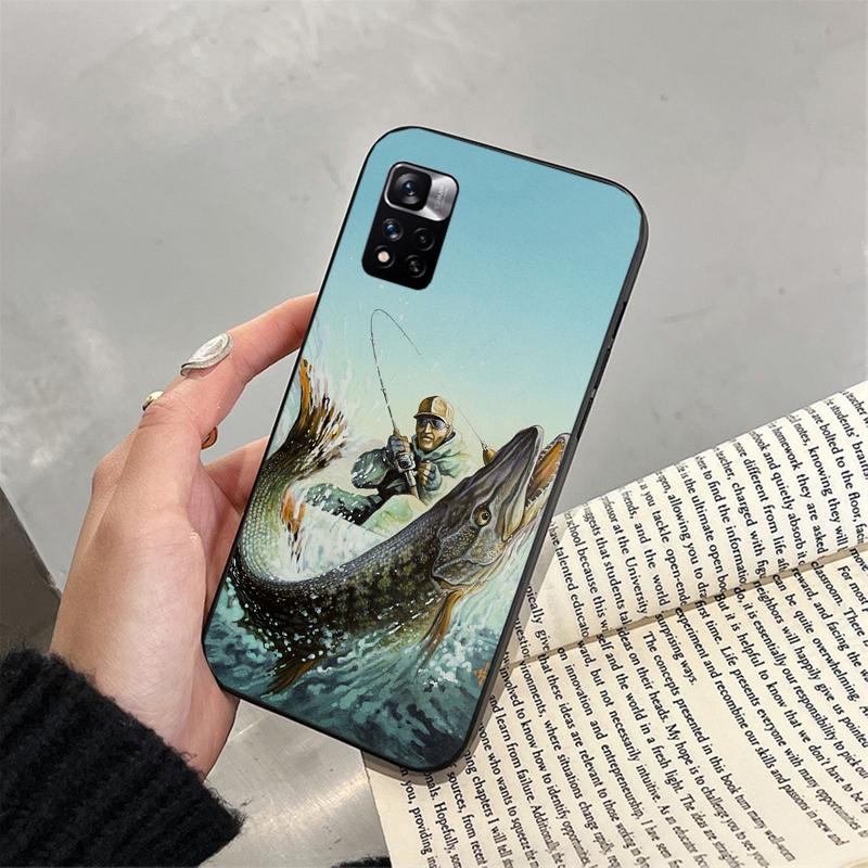 Bass Fish Fisherman Phone Case For Xiaomi Redmi Note 13 12 Pro 11S 11 10 Pro 10S 12S Redmi 10 9C 13C