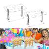 Clear Double Layer Display Organizers for Party Buffets 6 Hole Dessert Stands 2 Pieces Included