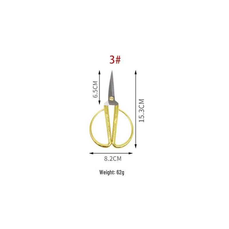 

Dragon & Phoenix Gold Scissors: Exquisite Ribbon-Cutting Ceremony & Wedding Tailor Tool Size 3