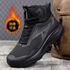 Winter Non-slip Thick-soled High-top Outdoor Hiking Shoes Off-road Running Sports Shoes Hiking Shoes Velvet Warm Men's Cotton Shoes