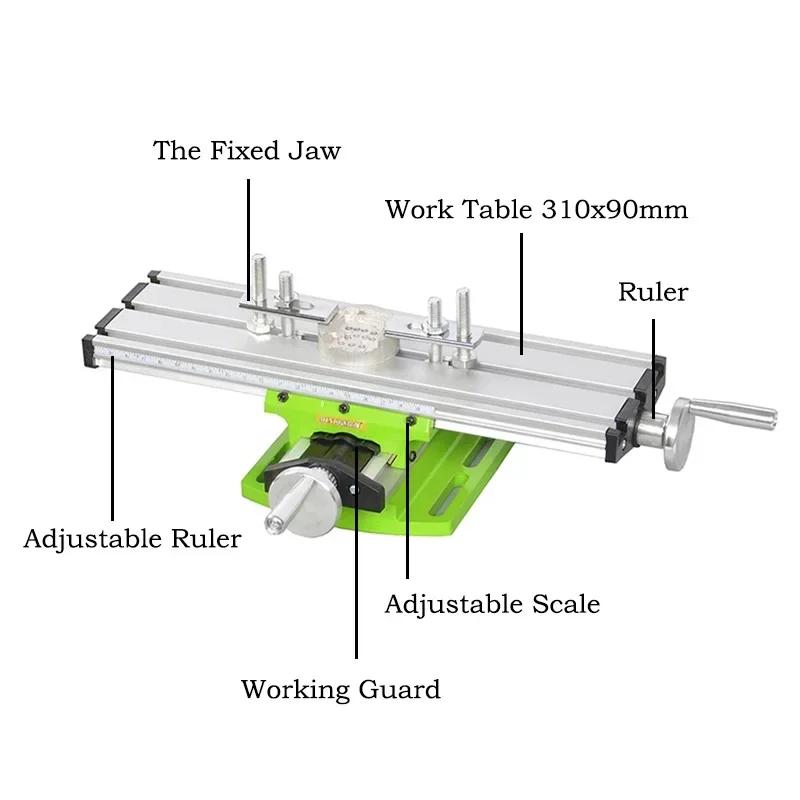 Multifunctional Cross Workbench Milling Machine Bench Drill Vise Fixture Worktable Adjust Coordinate Cross Workbench for Drill