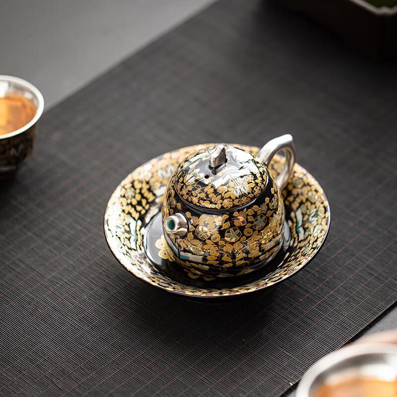 Master Zheng Wenqiang Gilded Ceramic Kung Fu Tea Set