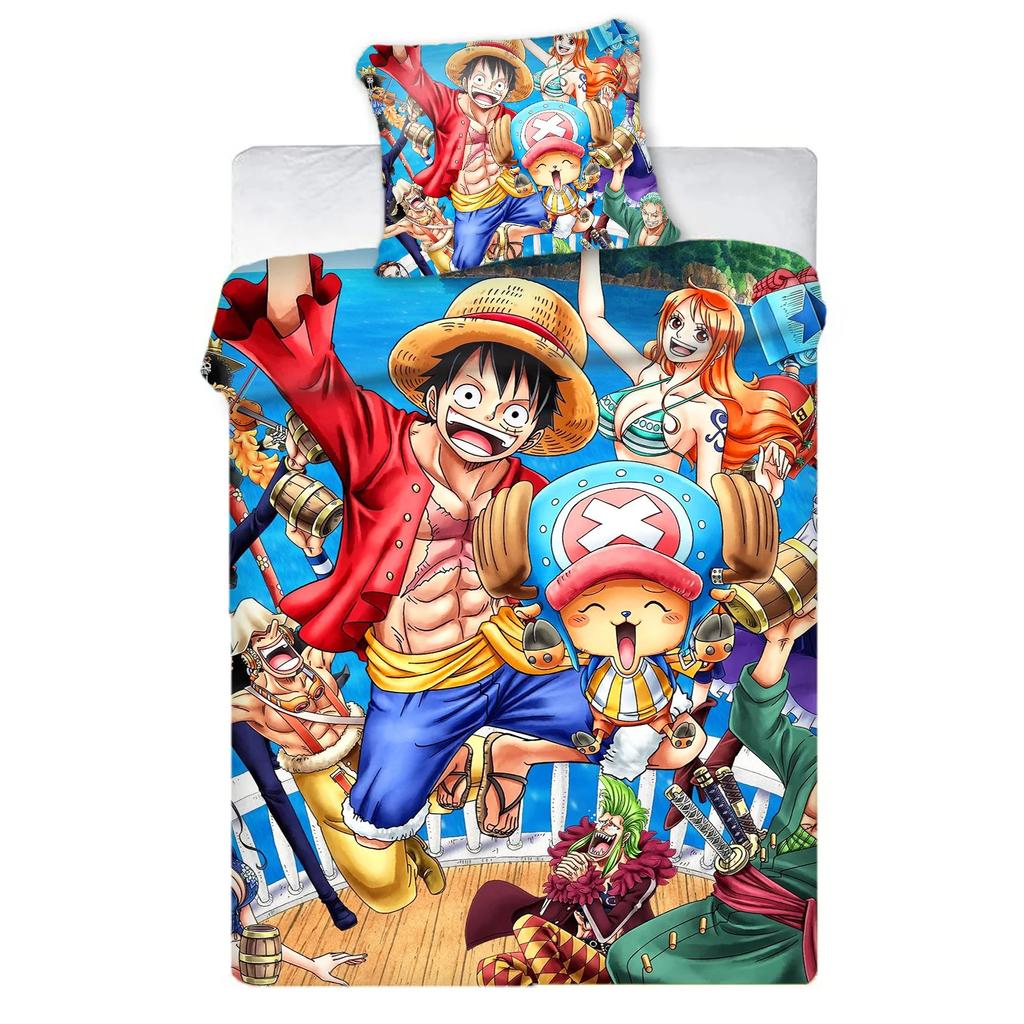 3D 3DOne Piece Anime Duvet Cover Set Comforte Printed Cartoon Twin Size Bedding Sets Christmas Gifts 3-piece Set Home Decor
