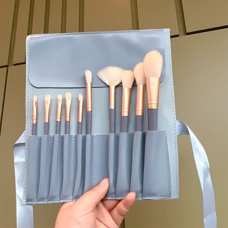 Cosmetic Brush Set 10Pc Eyeshadow Foundation Beginner Soft Hair Beauty Tools Loose Powder Eyeshadow Foundation Nose Shadow Brush