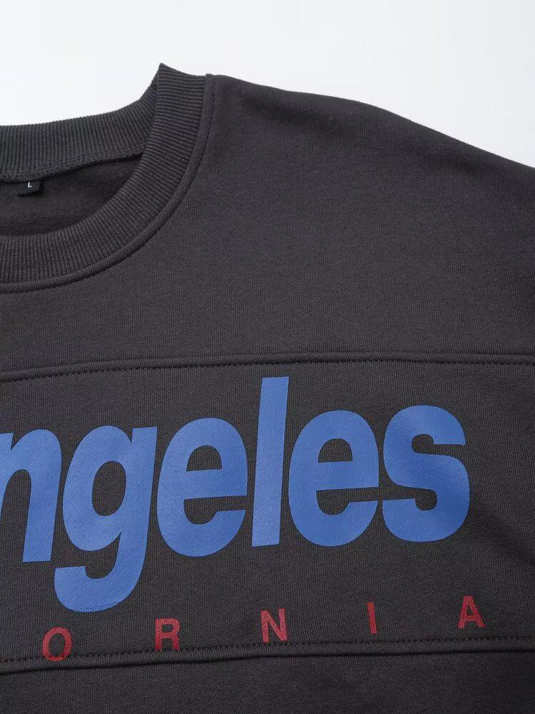 2024 Autumn Women's European & American Style Fashion Printed Sweatshirt & Long Pants Set