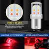 10pcs Motorcycle Strobe Tail Light 1157 Stop Brake Lamp 16SMD Flashing Warning Light for Scooter Motorcycle Accessorie 12V