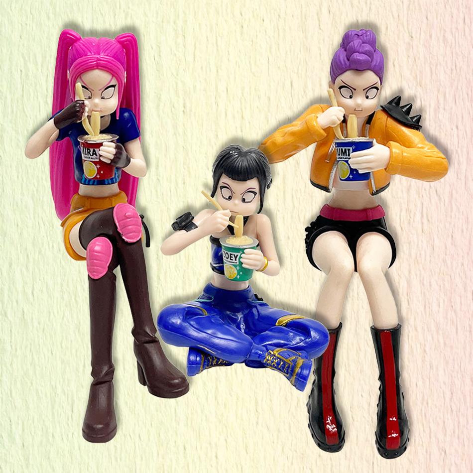 Décoration Bureau Manga Lidary Figurine Rumi Mira Zoey, 5 Figurines Debout En PVC, FabriquéEs à Statues Anime Démon Hunter Détaillées