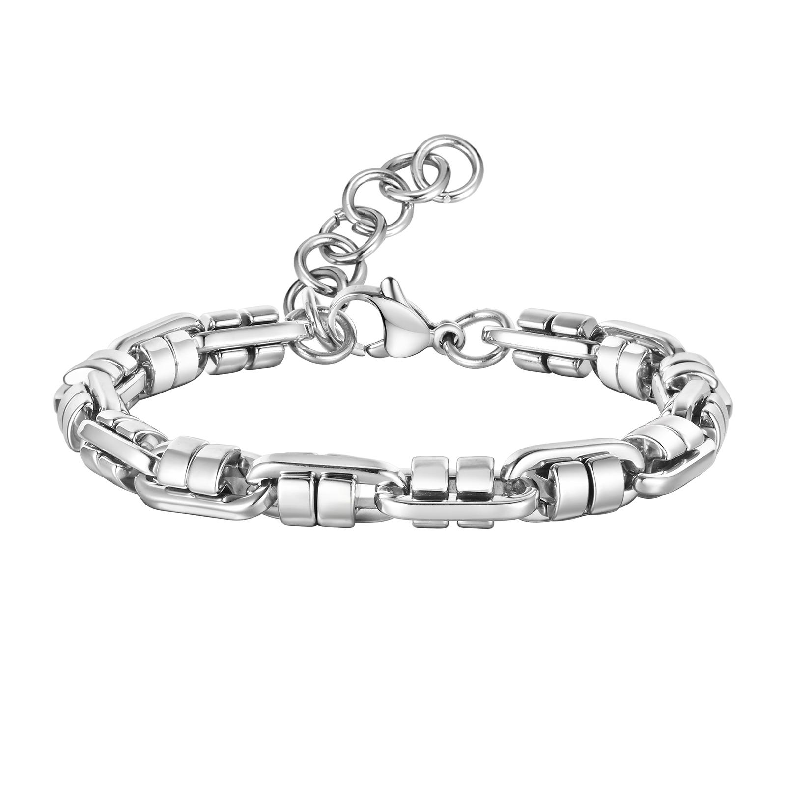 

Vnox Black Round Byzantine Link Chain Bracelets, Stylish 2026 New Stainless Steel Wristband, Handmade Punk Rock Jewelry