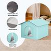 Outdoor Cat House Warm Pet Nest Shelter for Winter with Mat and Doors Cold Resistant Pet House for Backyard Winter Warm