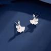 Sansheng Is Lucky To Have Ginkgo Biloba Stud Earrings for Girls' High-end New Earrings.