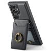 For Samsung Galaxy S25 Ultra Magnetic Case PC+TPU+PU Phone Cover with Card Holder
