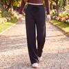 Women's High Waist Breathable Wide Leg Pants for Spring and Autumn - Elastic, Loose Fit, Sun Protection, Airy, Casual, Slimming Sportswear