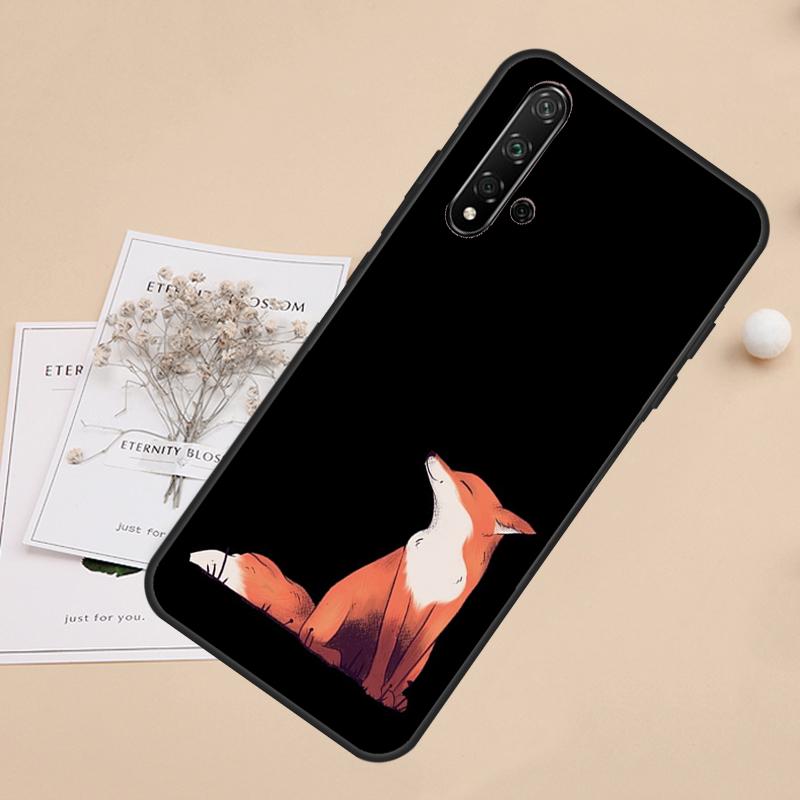 Watercolor Painting The Fox For Huawei Nova 12i 11i 8i 7i 3i 9 10 SE Y60 Y61 Y70 Y72 Y73 Y90 Y91 P20 P30 P40 Lite Case