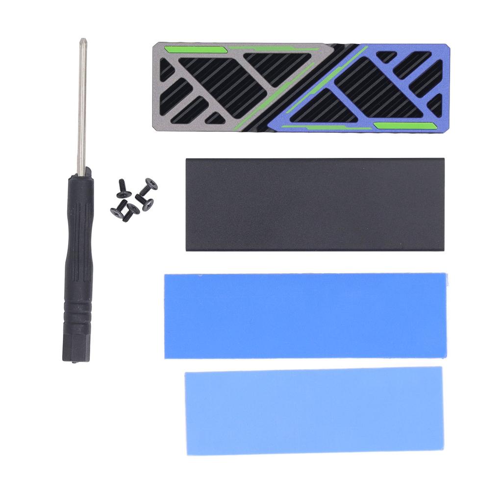M.2 2280 SSD Heatsink All Aluminum Alloy M.2 SSD Cooler Heatsink Double Sided Heat Sink with