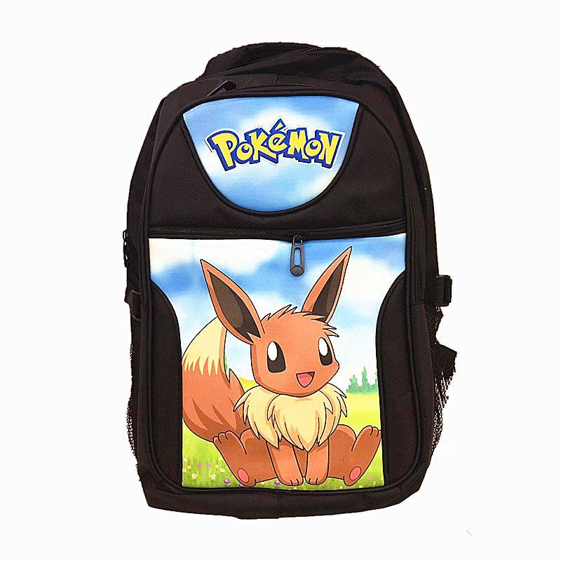 Durable Polyester Pokemon Rucksack 19" Tall Adjustable Shoulder Straps