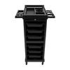 7 Tiers Beauty Barber Cart Hairdressing Trolley PP PVC Storage Organizer with Lockable Design & Wheels for Salon Home 88cm