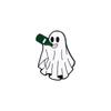 4Styles Halloween Ghost Collection Brooches Cartoon Spooky Hold Knife Heart Drink Design Enamel Pins With Free Shipping