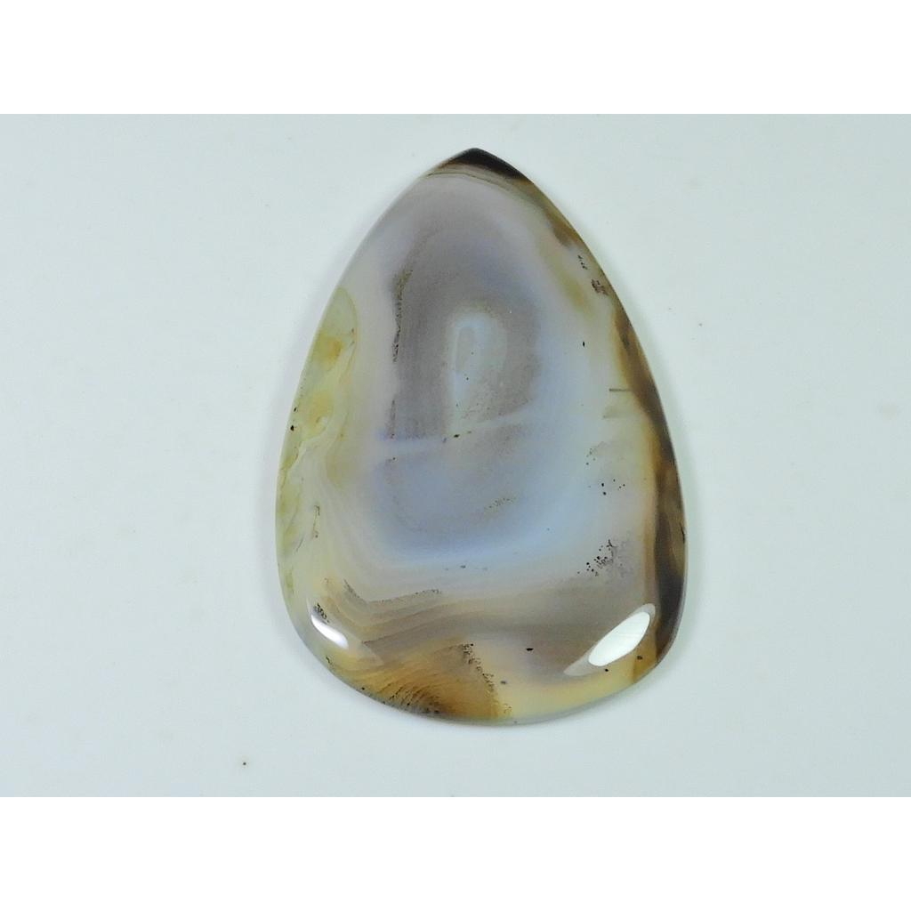 90Cts. Natural Botswana Agate Pear Cabochon Loose Gemstone 36X61X04MM SK-4078