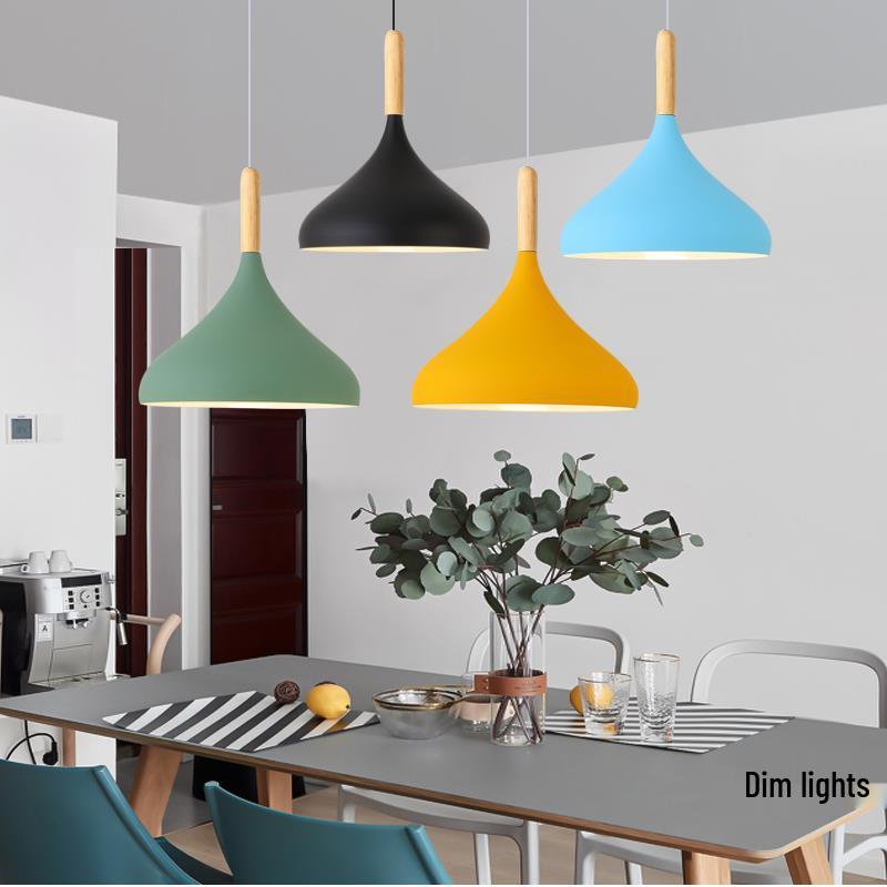 Modern Industrial Style Dining Chandelier with Creative Art Lampshade for Hot Pot/Fruit/Rice Shops