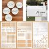 4 Pieces DIY Accessories DIY Metal Planner Stencil Reusable Rust-proof Letter Template Journal Engraving Stencils Journaling