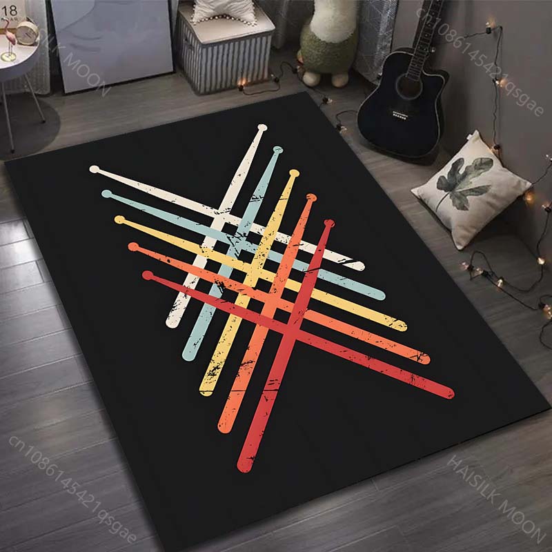 

Музыкальная жизнь Принт музыкальных инструментов Ковер для гостиной Спальни Дивана Придверный коврик Декор Коврик для зонирования Нескользящий коврик для пола для подарков 40x60cm (16x24in)