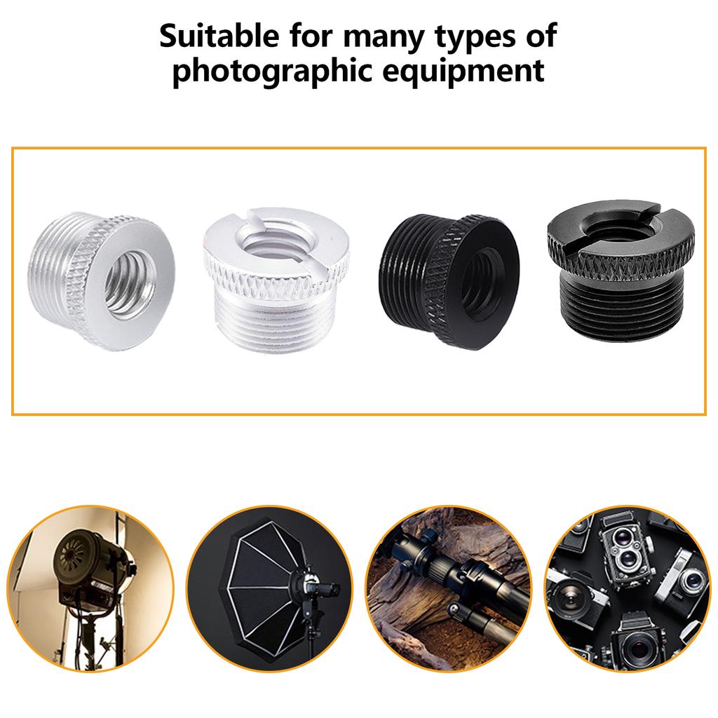 Screw Adapter Aluminum Alloy Thread 3/8 Female To 5/8 Male Laser Level Camera Tripod Use