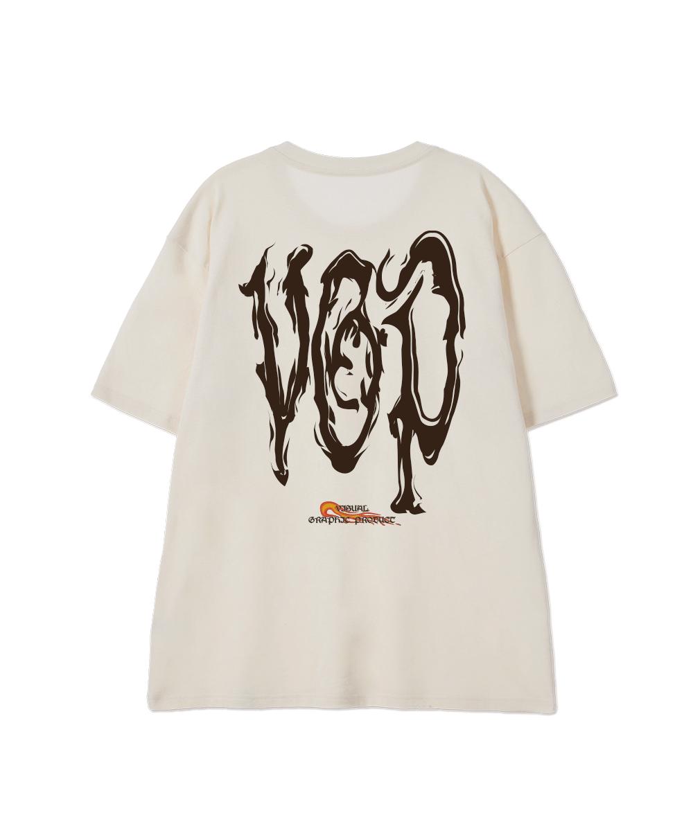 Biel Vgp Fire Logo Short Sleeve T-Shirt Cream Xl