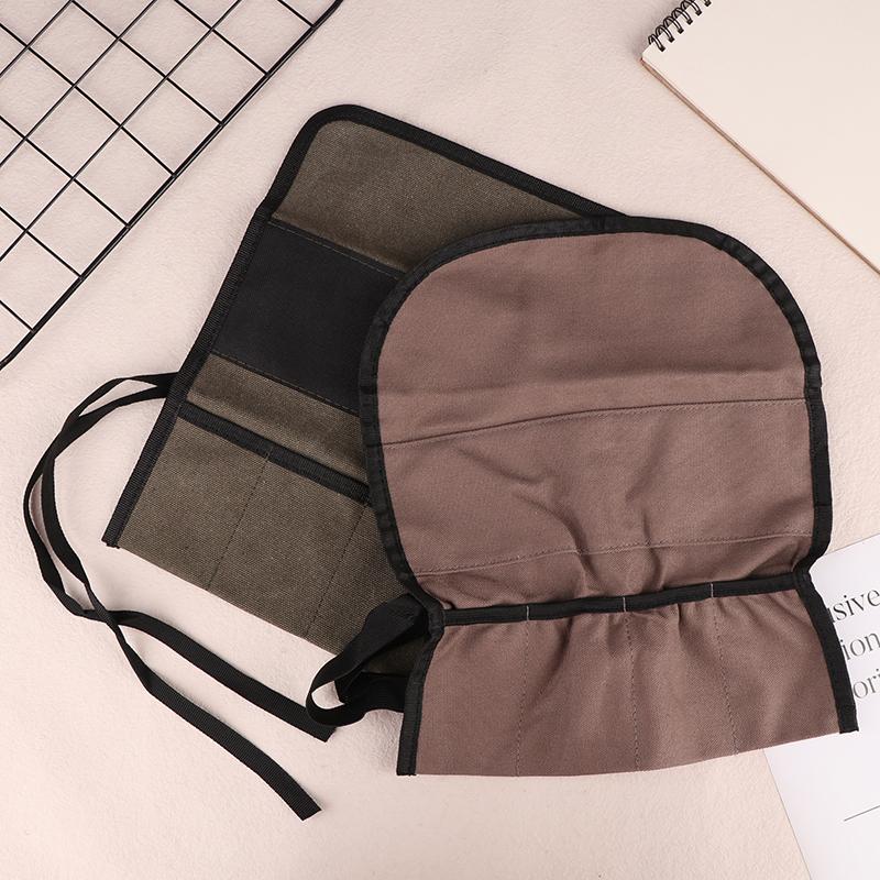 Multi Functional Woodworking Tool Storage Bag With Carving Chisels Durable Canvas For Woodworkers And Diy Enthusiasts