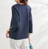 ROPE PICNIC Ponte Navy Size 40 Women's Gold-Patterned Top, (GDM13100),