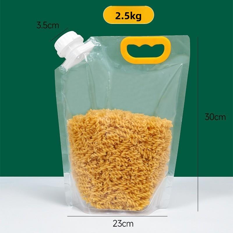 Sealed Bags for Storing Grains and Cereals, Food-grade Hand-held Spout Bags for Household Rice Packaging