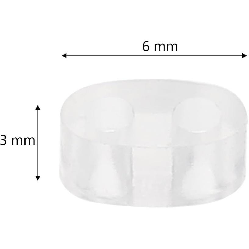 

20Pcs Double Hole Silicone Stoppers for Jewelry Making Anti-Slip Necklace and Bracelet Clasps DIY Craft Accessories