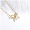 Korean Necklace for Women Japanese and Korean Version Simple and Fashionable Diamond Inlaid Bow Pendant Chain Temperament Collarbone Chain
