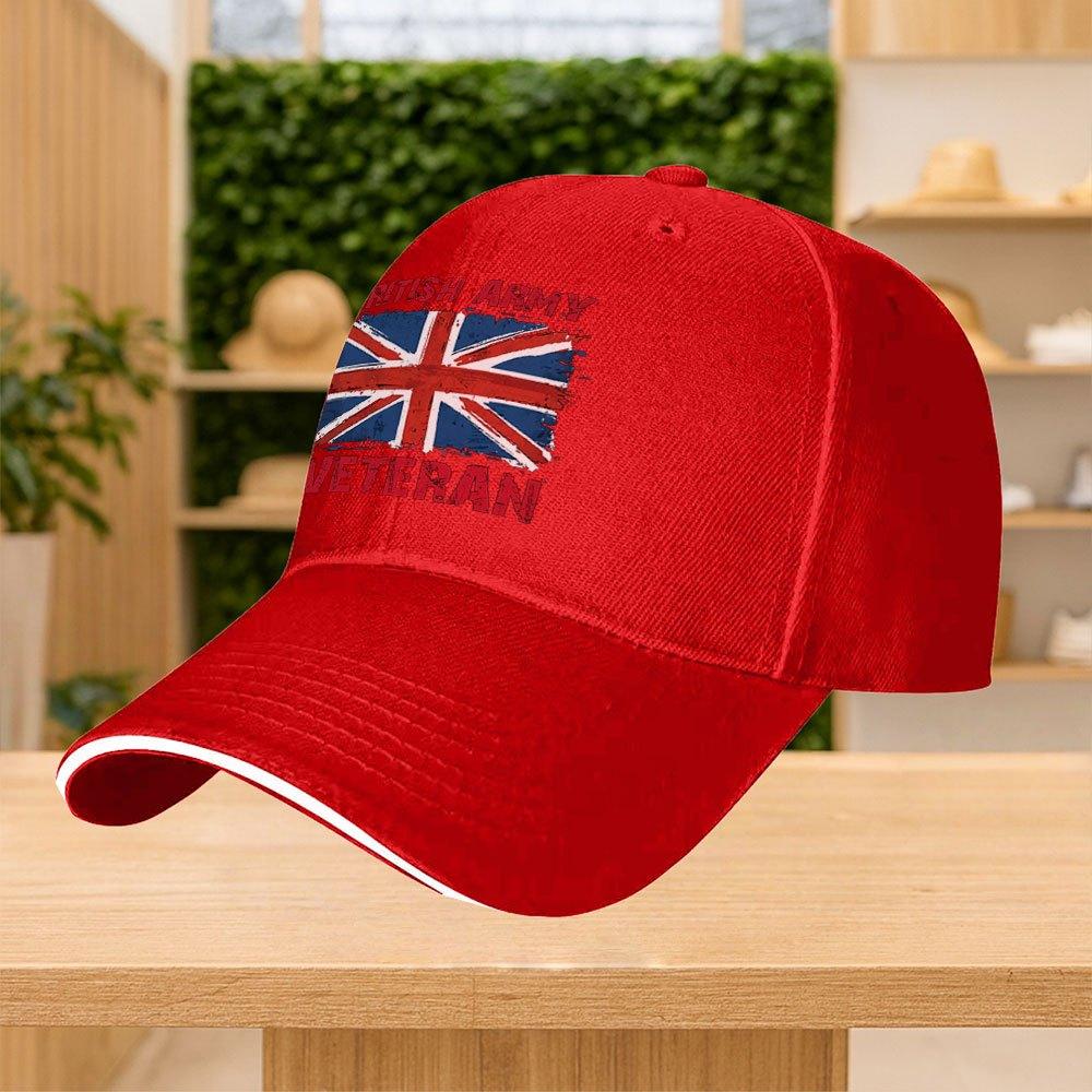 Zhongyi Brand 1pc British Army Veteran Uk Flag Print Adjustable Baseball Cap Unisex Multiple Color Options Suitable For Casua