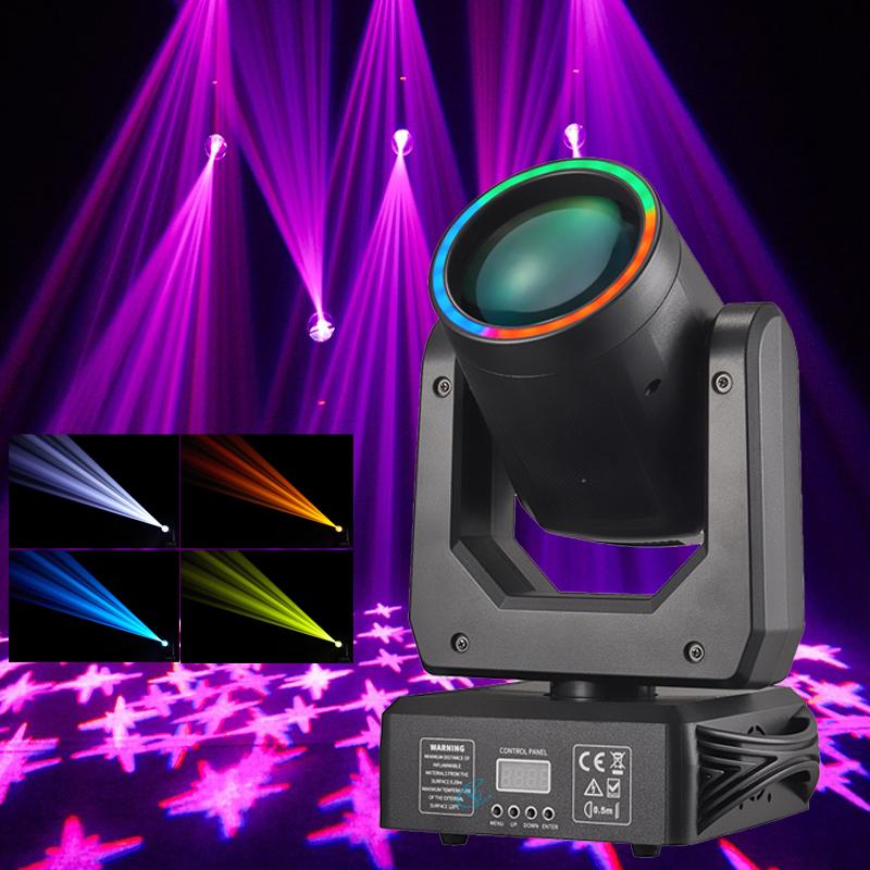 DJ Light 150W Colorful Beam Moving Head Light With Pattern DMX512 Control For Stage Party Wedding Event Lighting Show