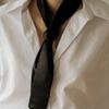 HAS HON022 Black Tie Scarf