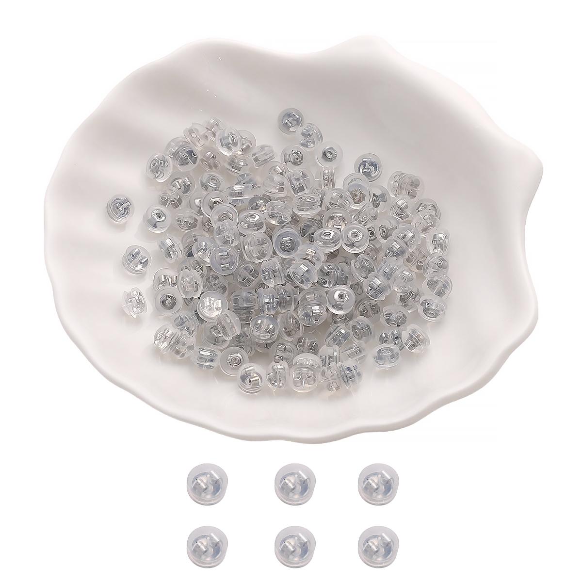 

Прозрачные экологически чистые силиконовые медные беруши для изготовления ювелирных изделий своими руками, аксессуары для рукоделия 5.5x4mm