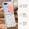 Colorful Butterfly Pattern Case For Samsung Galaxy Z FlIP 7 FE 6 5 Plating PC+PU Leather Hybrid Folding Cover For Samsung Z Flip7 Flip6 Flip5