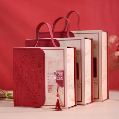 Nuova Scatola Regalo Festiva Cinese con Coperchio a Cerniera per Dolci, Matrimoni, Compleanni e Banchetti