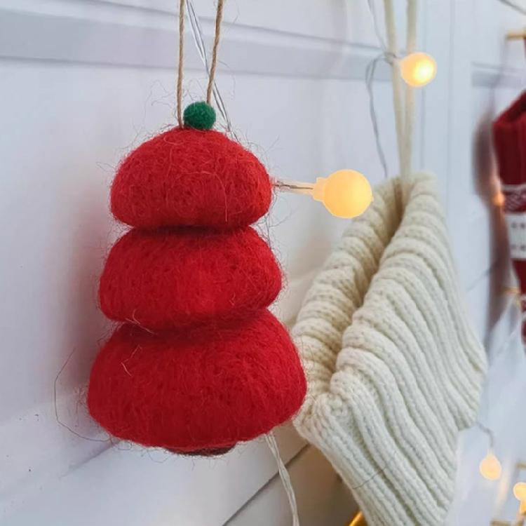 Christmas Wool Felt Mushroom Ornament Great for Holiday and Wedding Decor