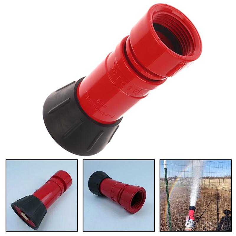 Fire Hose Nozzle 1-1/2Inch Heavy Duty Nozzle High Pressure Pump Sprinkler Outdoor Garden Hose Spray Nozzle Watering Sprinkler