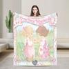 VIKAMA Manta de Lã para Boneca Momento Precioso Vintage para Quarto Girly Cottage Creme Decoração de Berçário, Capa de Sofá Presente de Aniversário